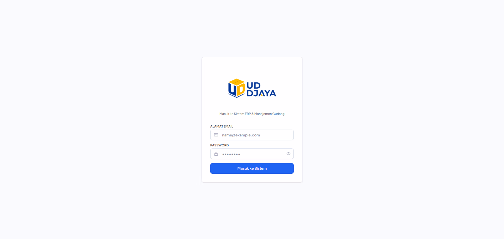 UD DJAYA ERP - Internal Enterprise Resource Planning